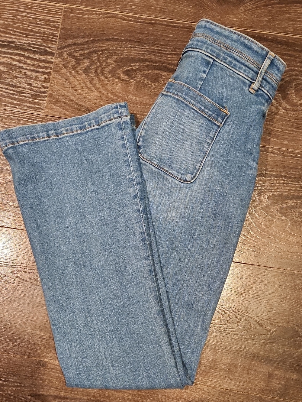 ❤️ NWOT! LOFT HIGH RISE SLIM FLARE JEANS, PATCH POCKETS, 0P (25 PETITE) - Picture 9 of 9